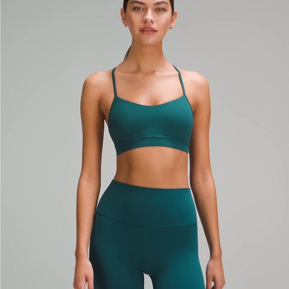 Lululemon flow y bra in teal